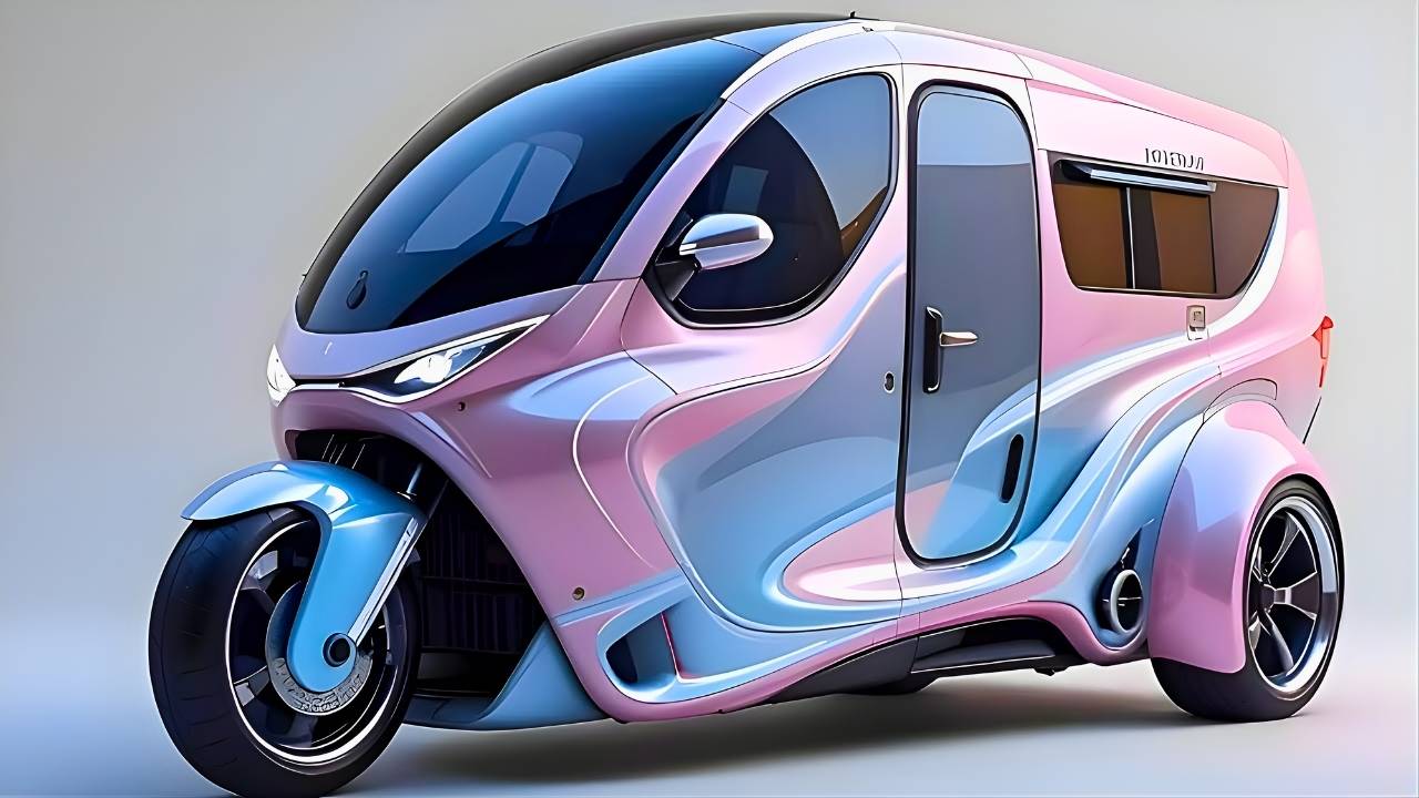 2026 Luxury Pink Tricycle Camper RV Unveiled Compact Size Big Comfort Unique Style