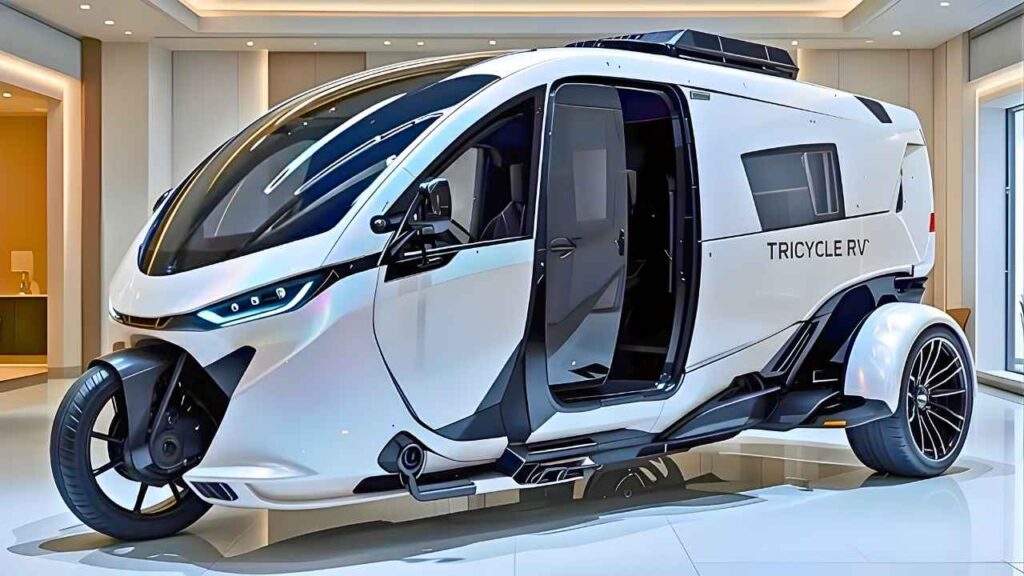 2026 Retro Tricycle Camper RV Unveiled Small Size Retro Charm and Smart Mobility